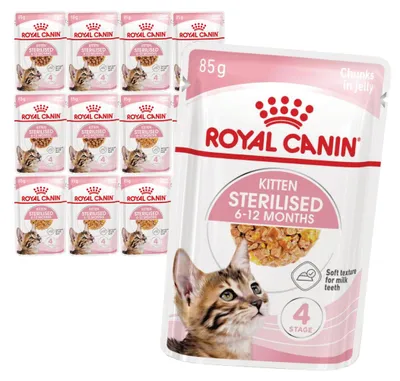 Zdjęcie produktu dla Royal Canin FHN Kitten Sterilised w Sosie i Galaretce 12x85g Karma Mokra Dla Kociąt Sterylizowanych Do 12 Miesiąca Życia