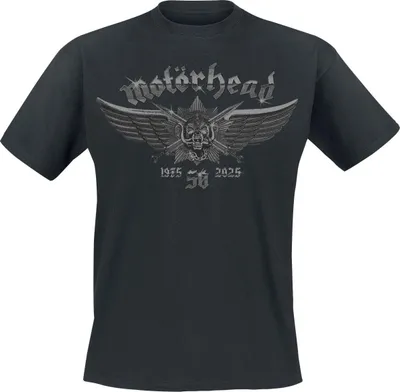 Produktbild von Motörhead T-Shirt Herren 50 Wings Badge schwarz L