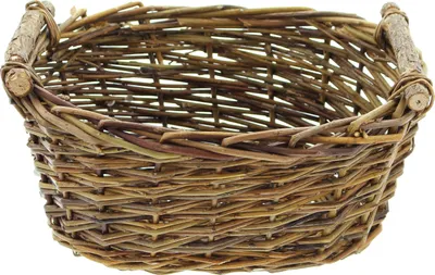 Produktbild von Frank Flechtwaren Füllkorb Holzgriff 10579 Fahrradkorb Weidenkorb Dekokorb
