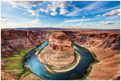 Produktbild von Wallario Premium Glasbild, freischwebende Optik, kräftige Farben, Größe 90 x 60 cm Motiv Grand Canyon