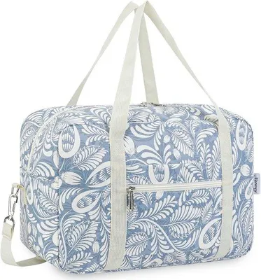Produktbild von Faltbare Reisetasche 40x20x25 cm - Leichte Kabinentasche für Damen und Herren - Wochenendtasche Blau