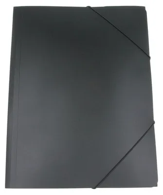 Produktbild von Eckspanner A4 schwarz aus Polypropylen zur sicheren Aufbewahrung mit Gummizug