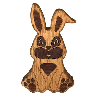Obrázek produktu pro Dřevěná figurka králíka | Originální minimalistická dekorace do dětského pokoje