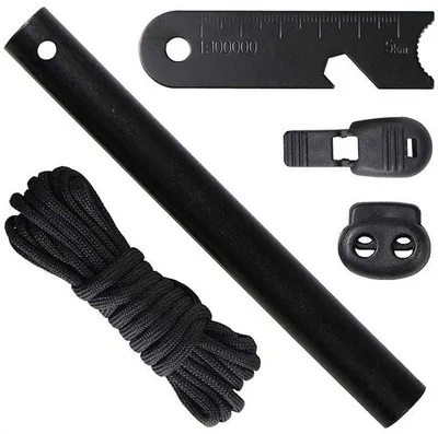 Productafbeelding van Multifunctionele aanmaakset met mes - Nylon touw, 1,45 meter - Outdoor set - Handgemaakt - voor kamperen/overleven - Aanmaakset