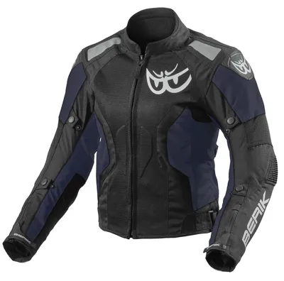 Immagine prodotto di Giacca da moto in tessuto Berik Vephe, da donna, colore nero/blu, taglia 40