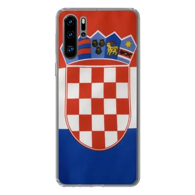 Produktbild von MuchoWow® Handyhülle Schutzhülle Hülle für Huawei P30 Pro Foto der kroatischen Flagge Silikon Softcase Handy Hülle - Schutzdeckel