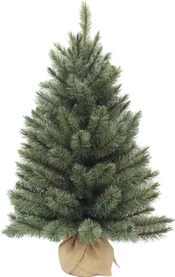 Image de Triumph Tree Forest Frosted Arbre de Noël artificiel dans un sac en jute - H60 x Ø46 cm - Bleu