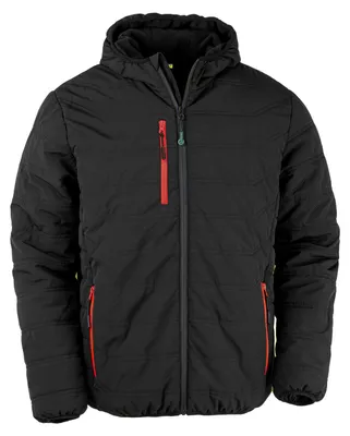 Produktbild von Result Genuine Recycled - "Compass" Steppjacke für Herren - Winter FK2990 (S) (Schwarz/Rot)