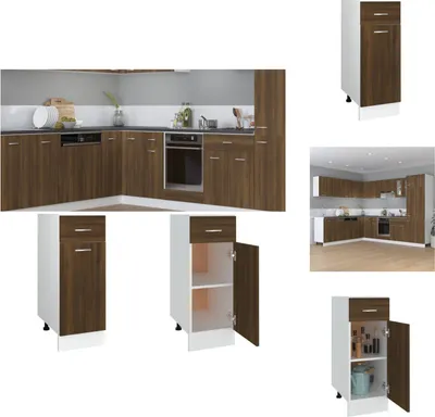 Obrázek produktu pro vidaXL Spodní skříňka se zásuvkou hnědý dubový vzhled 30x46x81,5 cm - Kuchyňské skříňky