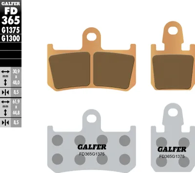 Produktbild von Bremsbeläge Kh442/4 Gesintert Metallic (Gold) Sport