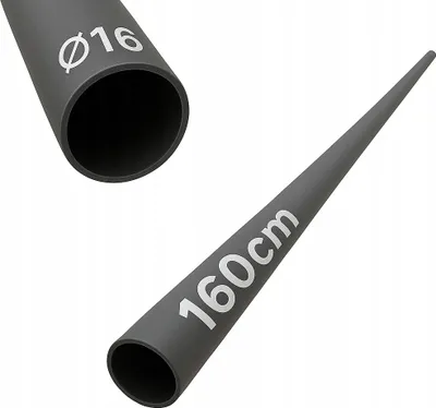 Immagine prodotto di Tubo - Tubo d'acciaio - 160 cm - ⌀ 16 mm - Nero - Verniciato a polvere - Ringhiera per scale - Riempimento per balaustre