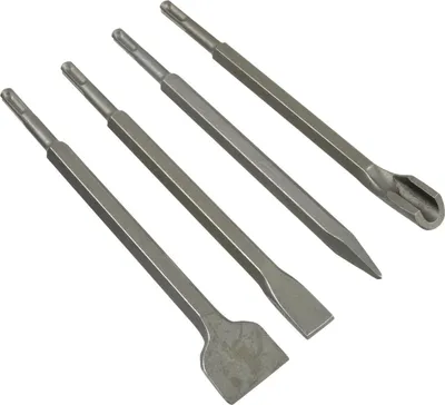 Obrázek produktu pro Sada sekáčů SDS-Plus 250 mm, špičatý, plochý, rýč, dláto