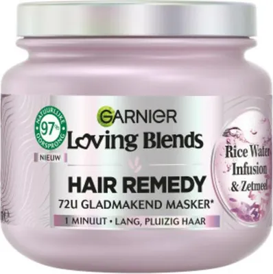 Image de Garnier - Loving Blends - Masque capillaire - Infusion d'eau de riz - Brillance et douceur - Cheveux longs - 340 ml - 1 pièce