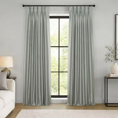 Verdunkelnder Faltenvorhang 63,5x274,3 cm Silber