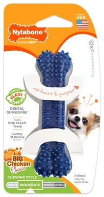 Immagine prodotto di Nylabone - Giocattolo dentale da masticare al pollo (morbido) - Taglia XS