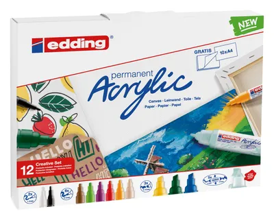 Produktbild von edding basic Acrylstifte-Set farbsortiert 1 Set