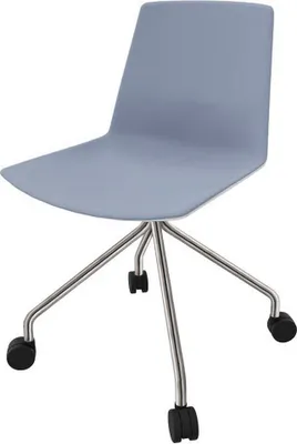 Produktbild von Quadrifoglio Besucherstuhl Clue blau, weiß Stoff