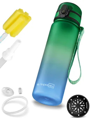 Produktbild von My Vesperbox® Trinkflasche Kinder [500ML] - Wasserflasche Kohlensäure Geeignet & Auslaufsicher - Water Bottle Kids - für Schule & Sport - Kinderflasche für Mädchen & Jungen - inkl. Ersatzdichtung