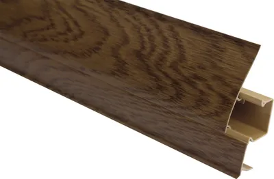 Produktbild von LEMAL Sockelleisten Sparpaket, PVC 65x23mm - Fußleisten mit Kabelkanal - (30 Meter 8640 Holzoptik Kastanie) Kunststoff Teppichleisten Übergangsleisten