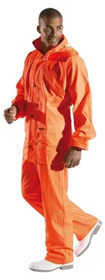 Produktbild von Sir Safety Suncity Herren Arbeitsjacke Wonderflex wasserdicht atmungsaktiv mit Kapuze, M, HI-VIS ORANGE