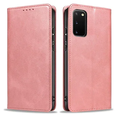 Produktbild von Handyhülle für Samsung Galaxy S20 Kunstleder Flip Cover Hülle Klapphülle Case Kartenfach Farbe: Rosa