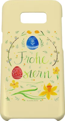 Produktbild von Mr. & Mrs. Panda Samsung Galaxy S8 plus Handyhülle  Ostern Frohe Ostern - Gelb Pastell - Geschenk, Ostergrüße, Bemalte Ostereier, Osterblume, Hülle, Cover, Osterei, Handy