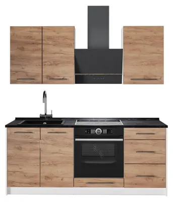 Obrázek produktu pro Jednotková kuchyně Vicco Fame-Line Zlatý mocný dub/Bílá 190 cm, PD Antracit, Model 62974