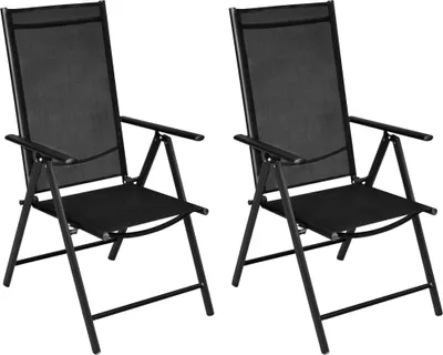 Produktbild von vidaXL 3-tlg. Bistro-Set Aluminium und Textilene Schwarz