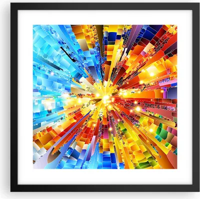 Produktbild von Gerahmtes Poster - Schwarzer Rahmen - Abstraktion modern - 40x40 cm - Wand Bild - Wanddeko - Wandbilder - Kunstposter - Wandposter - Bilderrahmen - Bilder - Kunstdruck - Wandbild - P2BAC40x40-3982