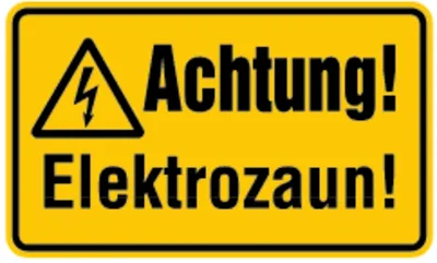 Produktbild von Schild PVC Achtung! Elektrozaun! 120x200mm