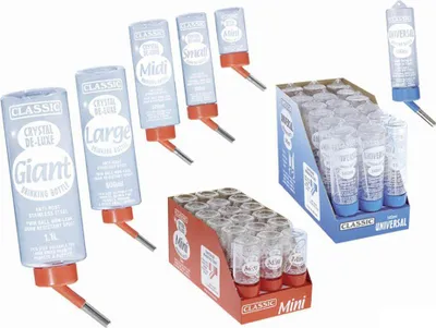 Immagine prodotto di Kerbl Kaninchen Tränke Trinkflasche Classic de Luxe - 600 ml Nagertränke