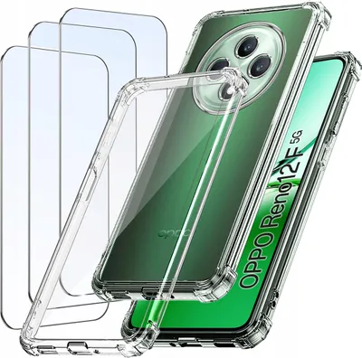 Immagine prodotto di ZESTAW Etui do Oppo Reno 12 F 5G|12 FS ANTI-SHOCK WZMACNIANE 3 SZTUKI SZKŁO