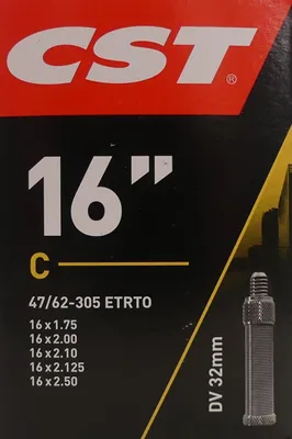 Zdjęcie produktu dla CST Dętka rowerowa 16x1,75-2,50" 47/62-305 DV 32 mm