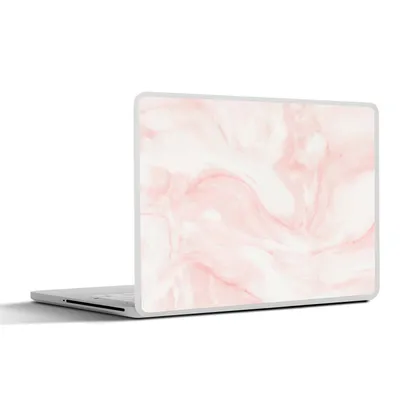 Produktbild von MuchoWow® Laptop Aufkleber Sticker Cover Marmor - Weiß - Rosa - Pastell 40x30 cm - Laptop Dekoration - Selbstklebend
