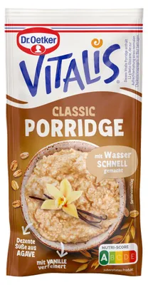 Immagine prodotto di Dr Oetker Vitalis Porridge Classic per un pasto caldo a base di avena 58g