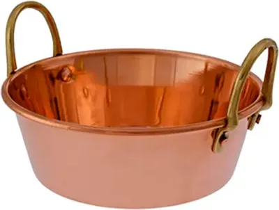 Zdjęcie produktu dla Garnek, garnek do dżemu, patelnia - mosiądz i miedź, średnica: 20 cm