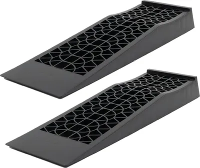 Produktbild von 2x Auffahrrampe 70 x 20 x 8 cm 5 t Traglast Ausgleichskeil Kunststoff für PKW Wohnwagen Auffahrkeil