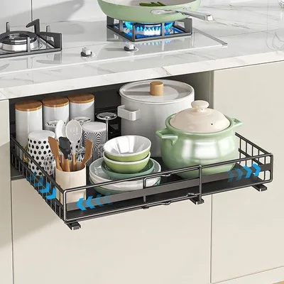 Image de Organisateur de tiroir de cuisine extensible Azomor pour un rangement efficace dans les placards