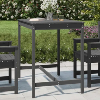Zdjęcie produktu dla Stół ogrodowy Living Store szary 121x82,5x110 cm lite drewno sosnowe