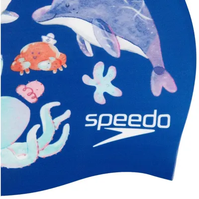 Image de Speedo - Bonnet de bain pour enfants IG3401 (taille unique) (bleu)