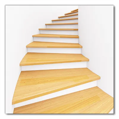 Produktbild von Wallario selbstklebende Möbelfolie/ Tischdecke für Innen und Außen, Größe: 60 x 60 cm - Wendeltreppe aus hellem Holz