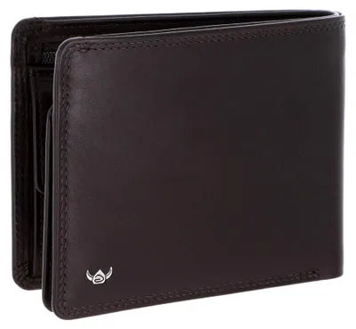 Produktbild von Leder Geldbörse Polo RFID Protect Scheintasche mit RV 1364 Dunkelbraun