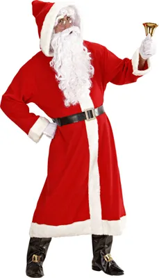 Produktbild von Luxus Weihnachtmann Mantel mit Perücke, Bart ,... M/L - komplett - Nikolaus