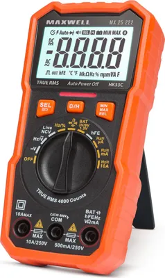 Produktbild von Digitales Multimeter mit Batterietester und Arbeitslichtfunktion - NCV-Erkennung, Dioden- und Transistortest, Hintergrundbeleuchtung [25222]