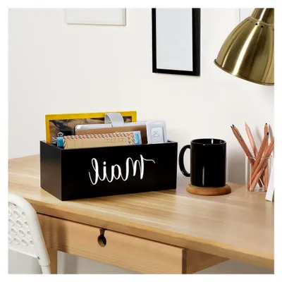Produktbild von Wand-Briefhalter aus Holz | Aufbewahrungsbox für Briefe und Dokumente am Schreibtisch – Organizer für Akten, Notizbücher, Briefe, Briefumschläge, Etiketten und Fotos