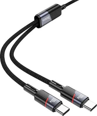 Immagine prodotto di Cavo 2in1 da USB C a USB C / USB C Hoco 5A 100W 1,2 m U139 nero
