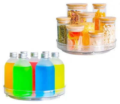 Drehplateau-Organizer 23,5 cm, 2 Stück, transparent