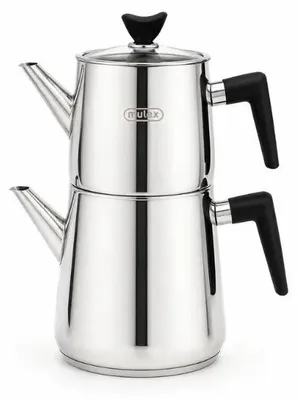 Produktbild von Mulex Teekannen-Set mit Glasdeckel, Edelstahl 18/10, 1,5 l und 2,5 l