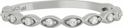 Produktbild von cai Ring 925/- Sterling Silber rhodiniert Zirkonia Stacking