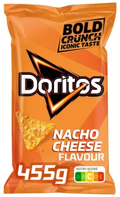 Produktbild von Doritos Nacho Cheese Tortilla Chips 455g – Knusprige Maischips, würziger Geschmack